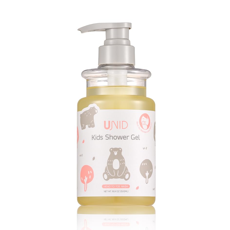 **Natural Kids Shower Gel & Shampoo 500ml - Tear-Free 3-in-1 Body Wash with 99.3% Plant-Based Ingredients, Soap & Sulfate Free, 1.8x Enriched Formula for Gentle Cleansing & Moisturizing - Perfect for Daily Bath Time & Sensitive Skin Care**