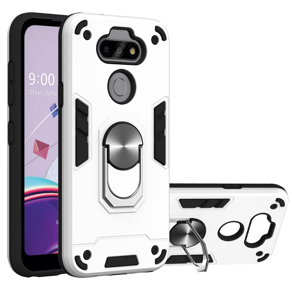 Military-Grade Shockproof Phone Case for LG K31/Aristo 5+/K30/Risio 4/Fortune 3/Phoenix 5/K8X - Magnetic Car Mount & Kickstand Holder - Perfect for Driving, Work & Outdoor Activities