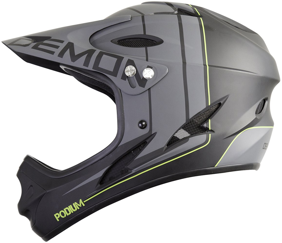 Demon Podium Full Face Mountain Bike Helmet - Lightweight & Ventilated for Downhill, BMX & MTB Riding - Ultimate Protection for Extreme Sports & Trail Adventures