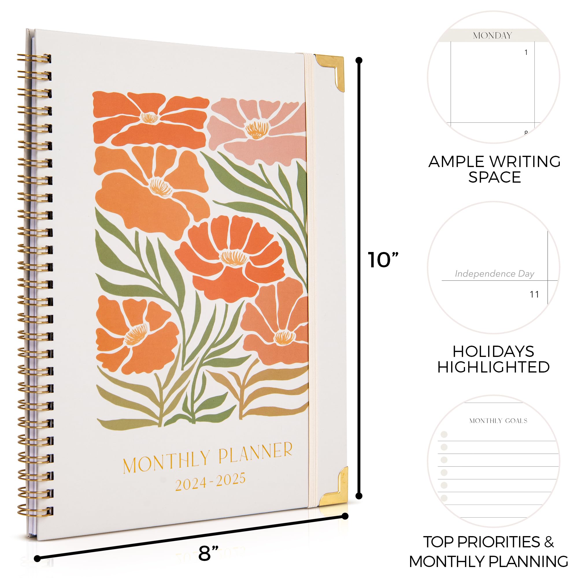 2025 Monthly Planner & Calendar Book - Beautiful Productivity Organizer with To-Do Lists for Efficient Task Management - Perfect for Work, School & Personal Planning (Runs Until December 2025)
