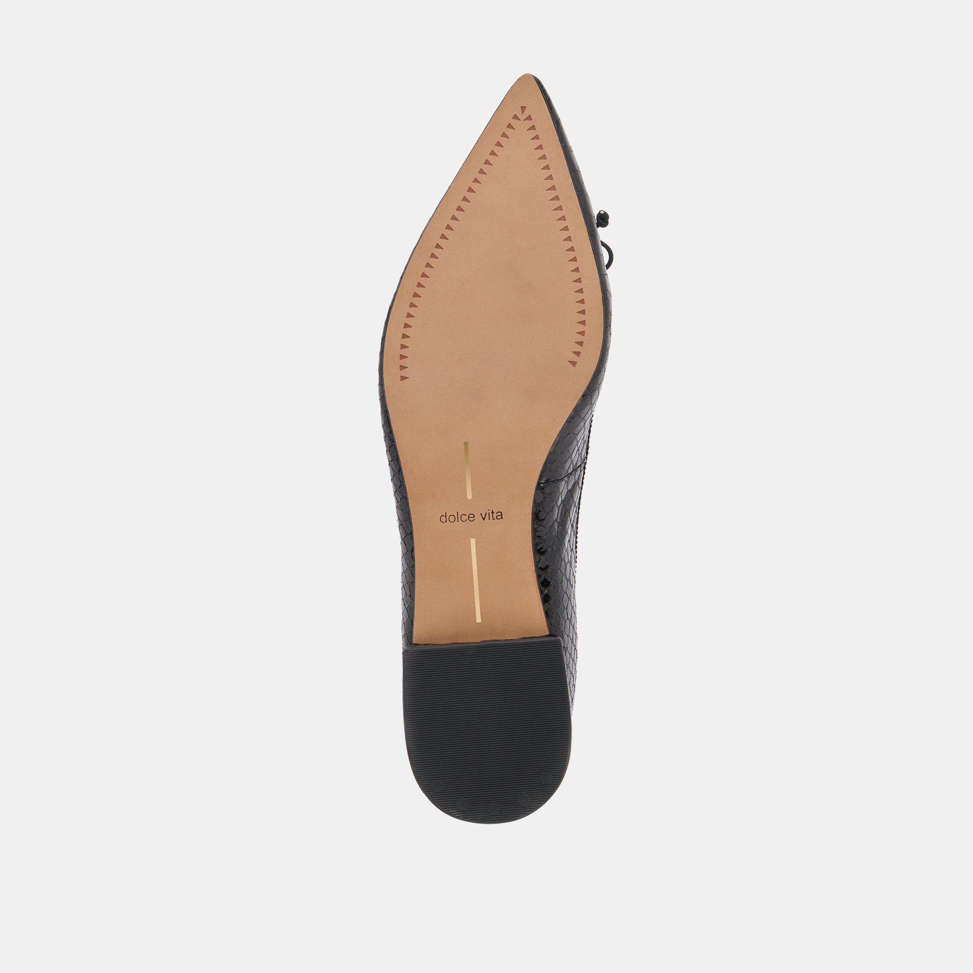 PALANI Women's Ballet Flats - Midnight Snake Embossed Leather Pointed Toe Slip-On Shoes for Work, Office & Casual Wear