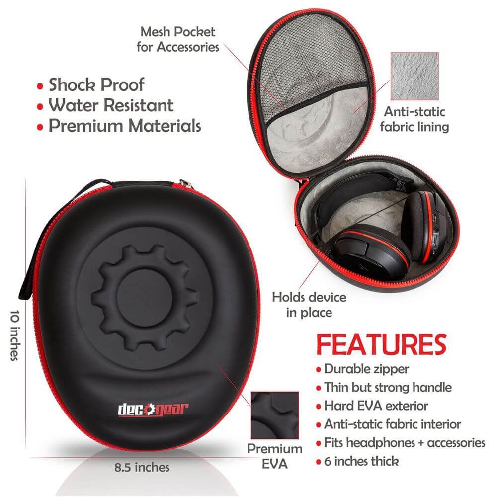 Professional 512 Over-Ear Studio Monitor Headphones for Recording & Mixing - Premium Bundle with Carrying Case & Headphone Stand - Perfect for Home Studios, Podcasting & Music Production