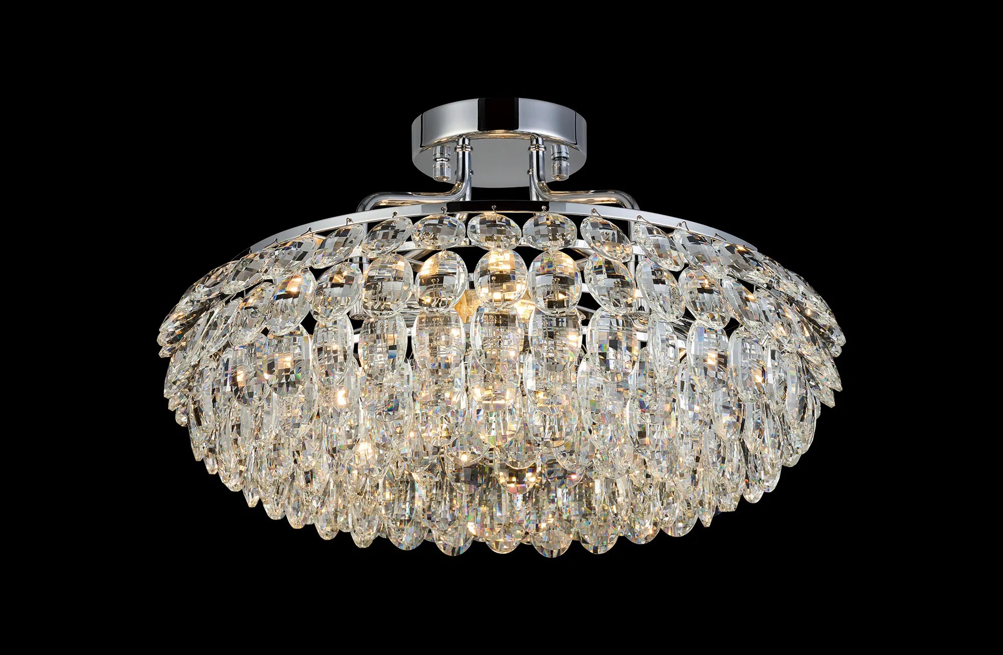Consten Semi Flush Ring Ceiling Light Fixture with E14 Socket - Perfect for Bedroom, Hallway & Small Space Lighting