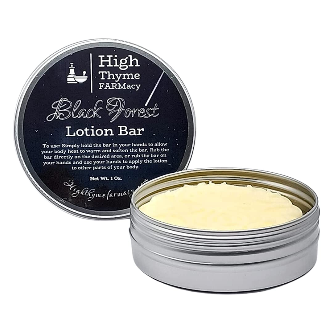 Black Forest Lotion Bar - Waterless Moisturizing Bar for Dry Skin, Beeswax Lotion Stick with Black Forest Scent - Travel-Friendly & Eco-Friendly Solid Lotion Bar for Hand, Body & Face Care - Perfect for Gym, Office & On-The-Go Hydration