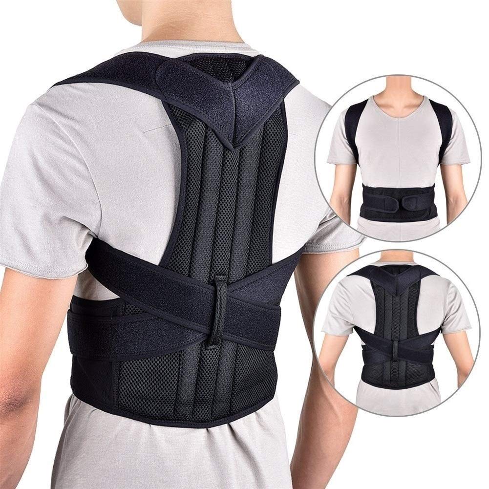 FEI JI Posture Corrector for Men & Women - Adjustable Back Brace for Posture Support, Slouching & Hunching Relief - Comfortable Clavicle Support - Perfect for Office Work, Gaming & Daily Activities