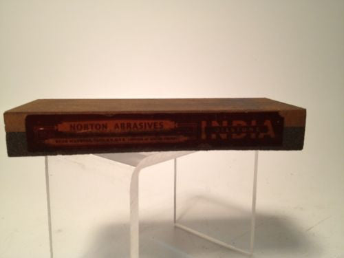Norton Abrasives India Oilstone Combination 5x2x3/4 Inch Sharpening Stone - Made in USA | Perfect for Knife Sharpening & Tool Maintenance