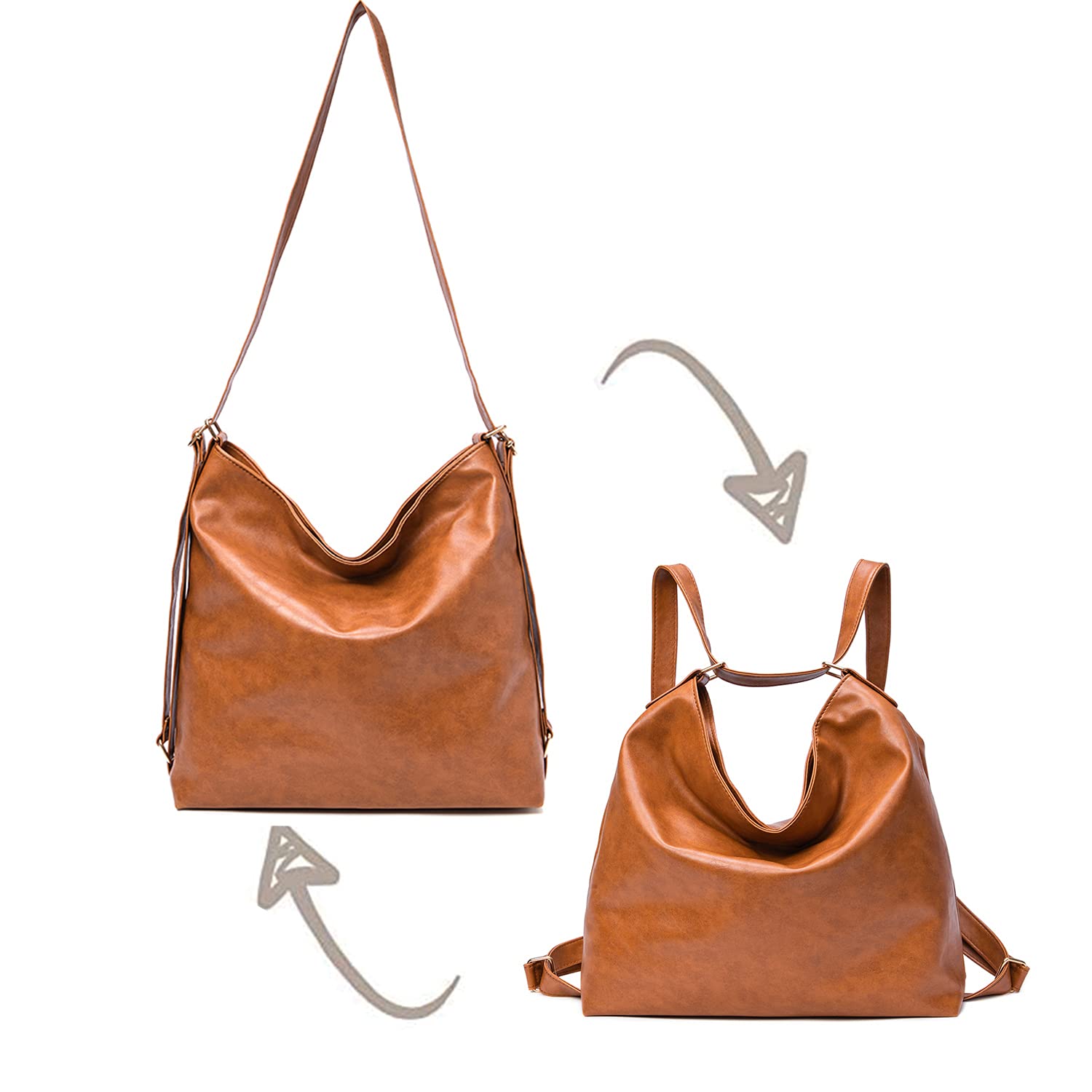 Stylish Leather Crossbody Bags for Women - Small Backpack Purse Shoulder Bag - Perfect for Travel, Shopping & Everyday Use