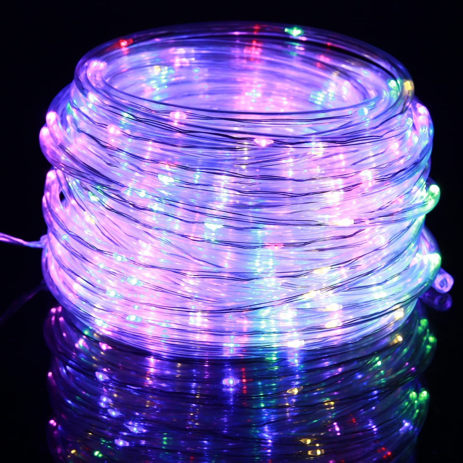 OxyLED 66ft Outdoor Waterproof Color Changing Rope Lights - RGB LED Decorative Lighting for Patio, Garden, Party & Holiday Decorations