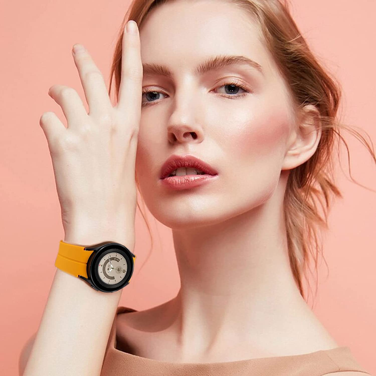 Samsung Galaxy Watch 5/4 Band 20mm - Sport Silicone Strap with Magnetic Buckle for Workout & Daily Use