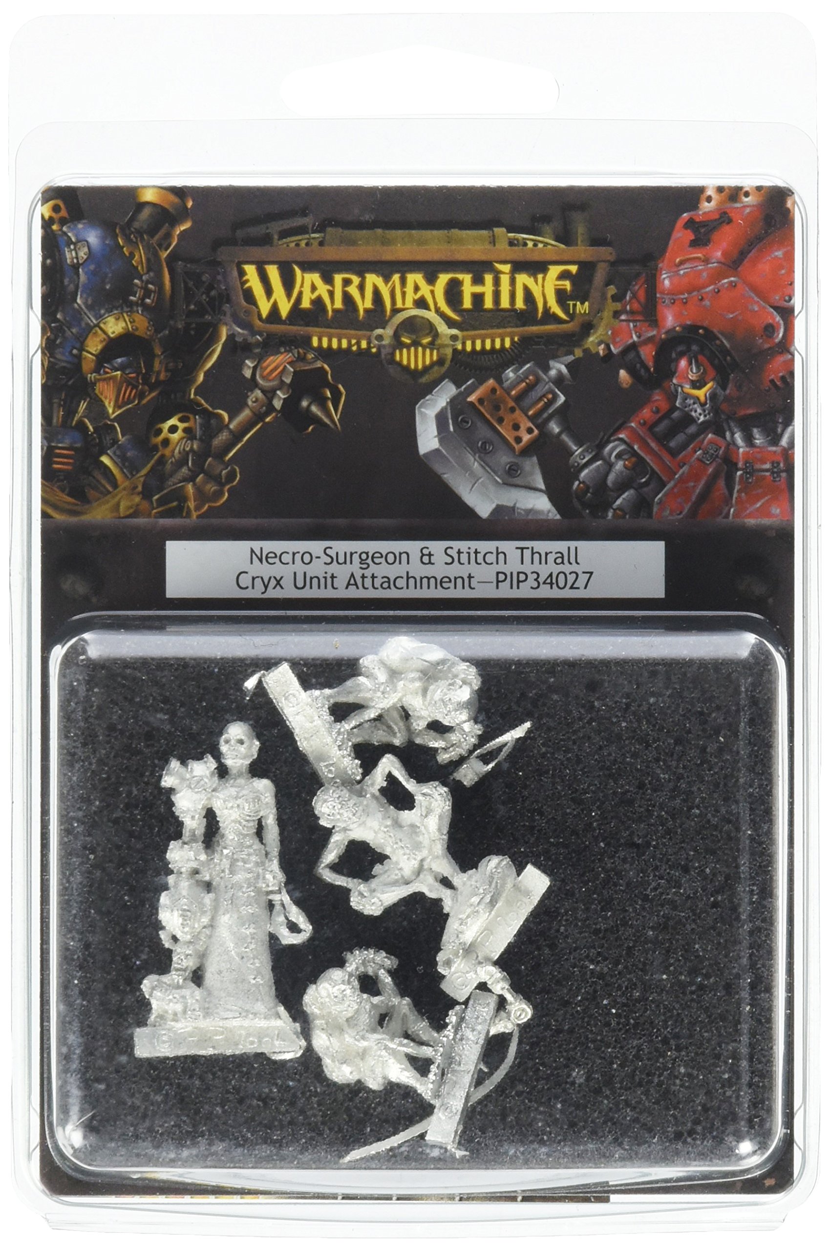 Privateer Press Cryx Necro Surgeon & Stitch Thralls - Tabletop Miniature Model Kit for Wargaming & Painting Enthusiasts - Perfect for War Machine & Hordes Game Scenarios