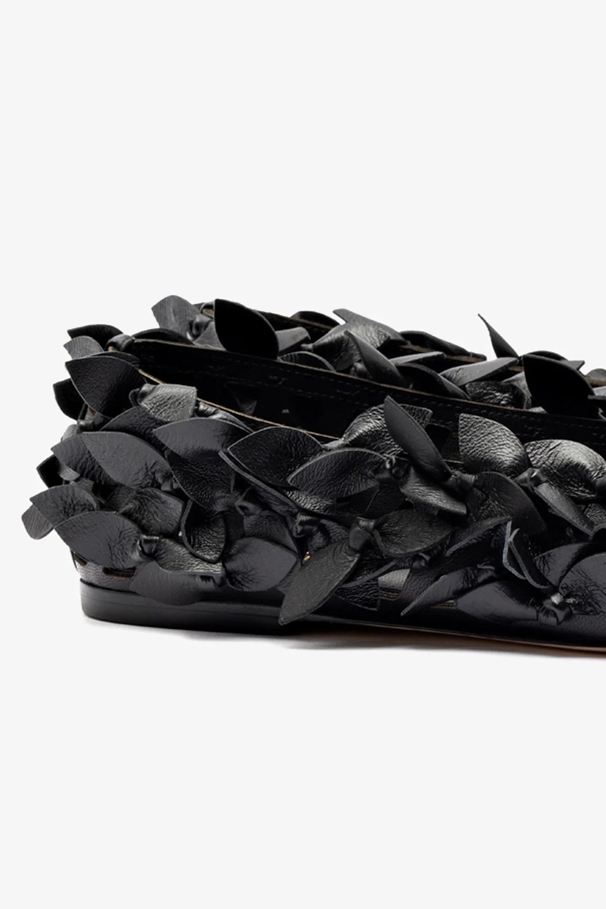 Larroudé x Jonathan Cohen Black Leather Ballet Flats - Comfortable & Stylish Women's Shoes for Work, Travel & Everyday Wear