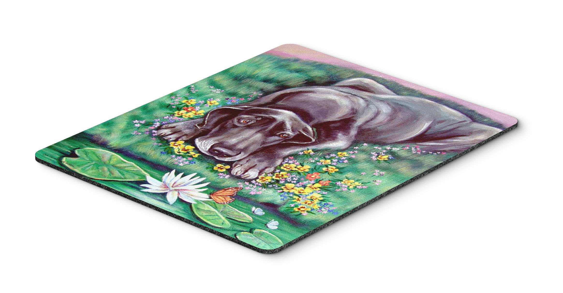 Blue Great Dane Mouse Pad & Trivet - Washable Large Mouse Mat for Home Office, Gaming, and Work Computers | Durable Non-Slip Desk Accessory for Laptops & PCs | Perfect for Office Decor & Heat Protection