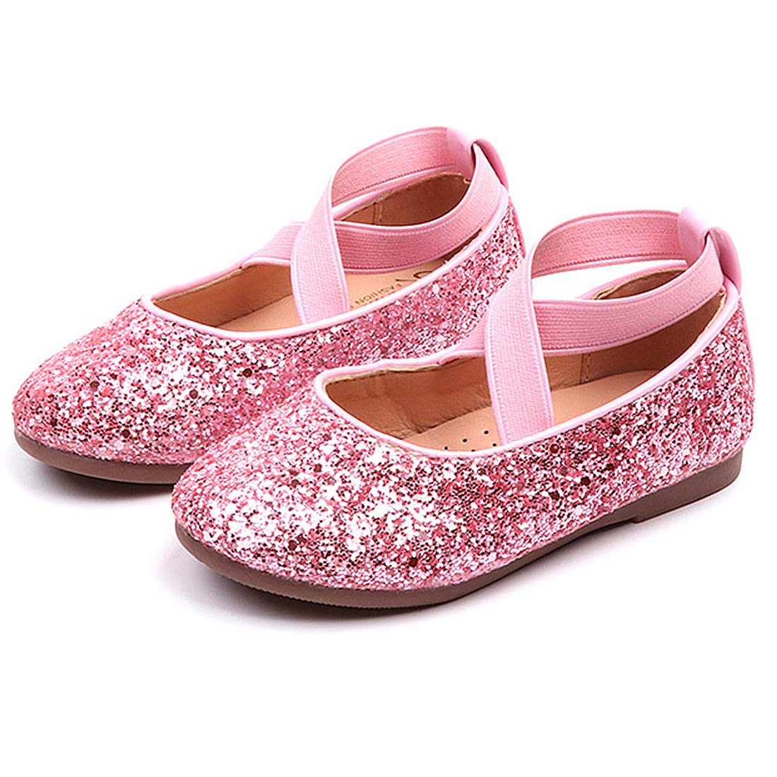 Sparkly Princess Ballet Flats for Toddler Girls - Slip-On Mary Jane Shoes for Wedding, Party & School - Comfortable & Stylish Toddler Dress Shoes for Special Occasions