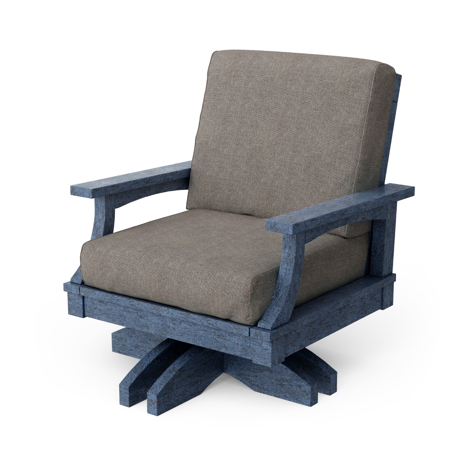 Heritage Deep Seating Swivel Chair - 360° Rotating Patio Lounge Chair with Cushions, Weather-Resistant Outdoor Furniture for Garden, Poolside & Backyard Relaxation