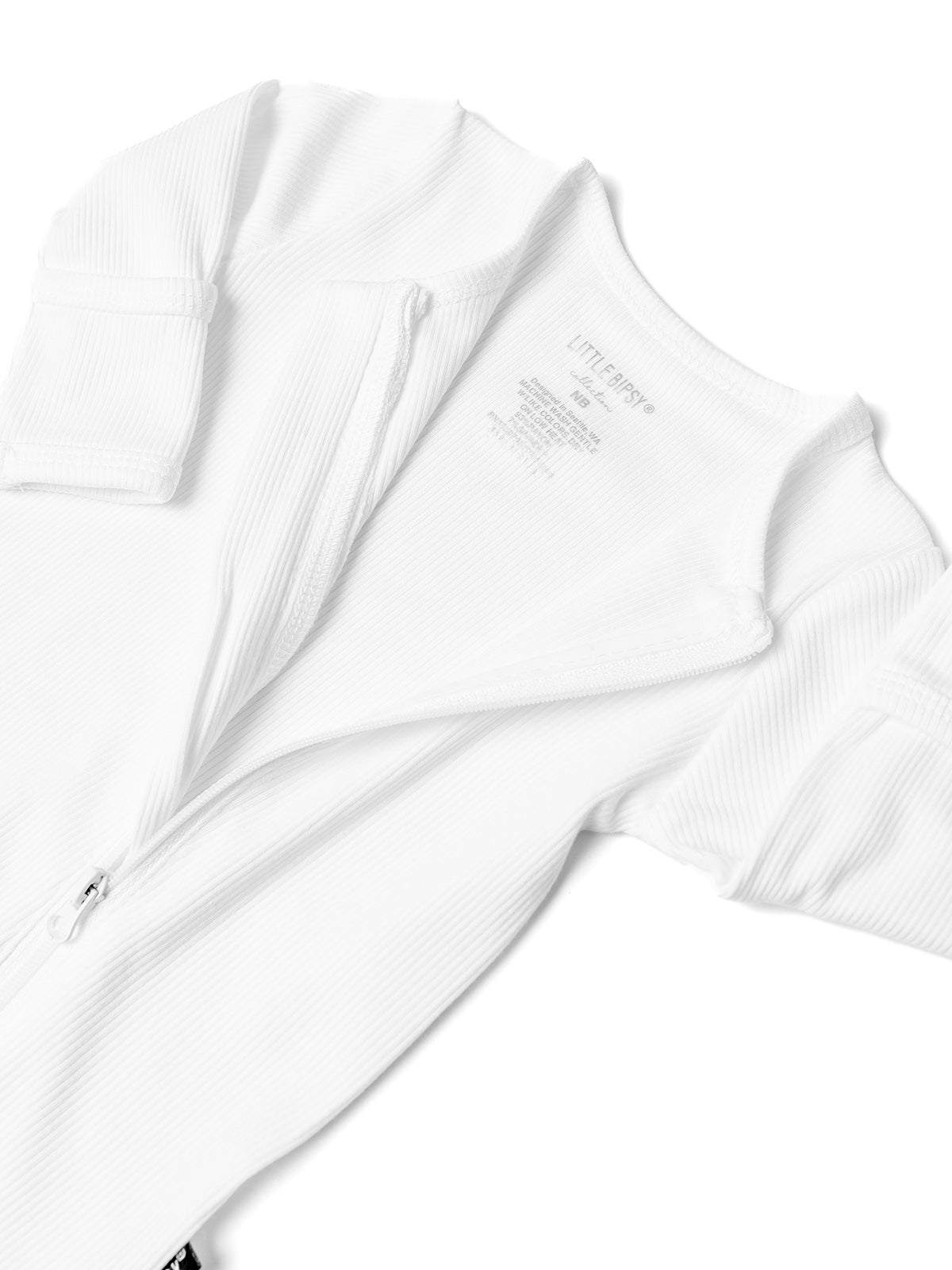 Women's Ribbed 2-Way Zip Romper Jumpsuit - White | Casual & Lounge Wear for Everyday Comfort