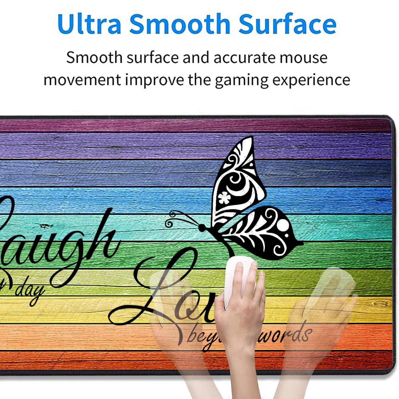 3-Piece Mouse Pad Set with Stitched Edges - Large Anti-Slip Desk Mat, Keyboard Pad & Memory Foam Wrist Rest - Includes Coffee Coaster - Perfect for Office, Home & Gaming (Glitter 