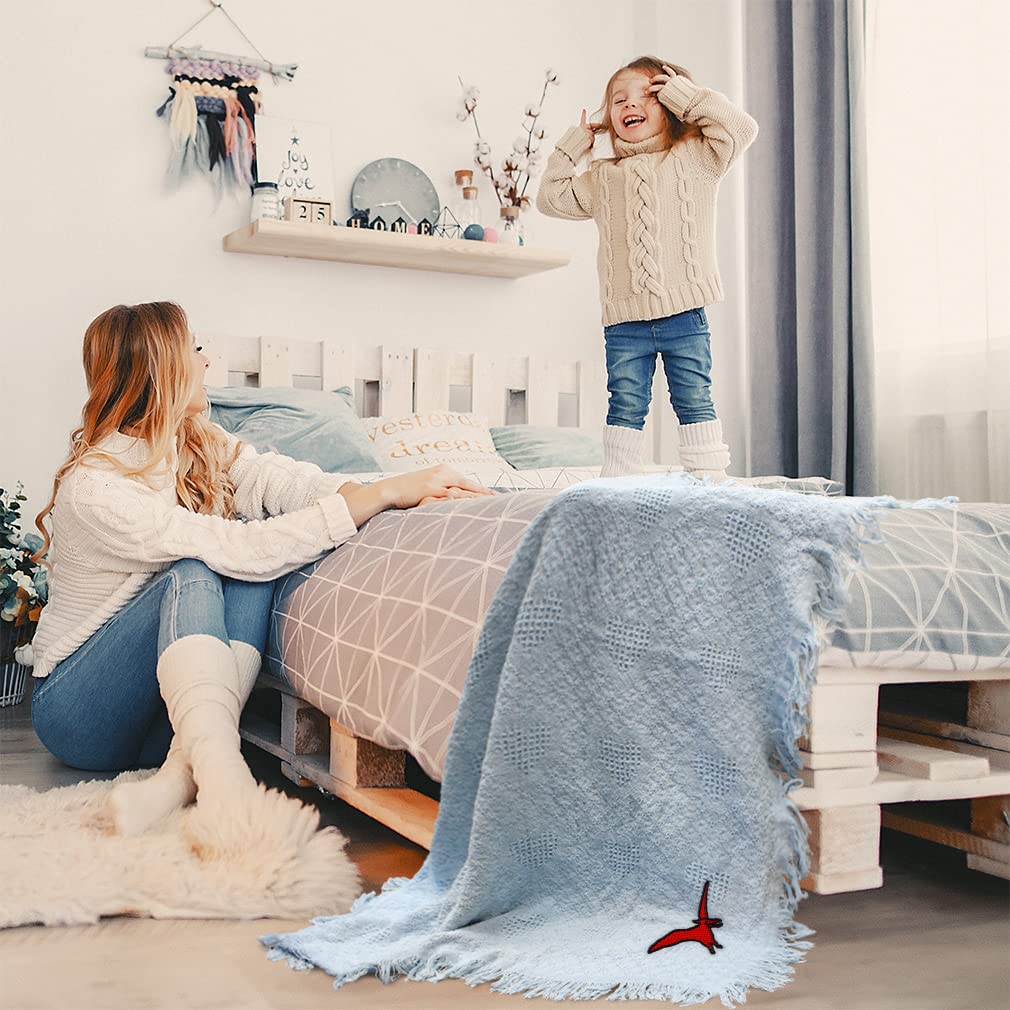 Dinosaur & Pterosaur Baby Blankets for Boys & Girls - Soft Cotton Nursery Bedding Set | Perfect for Cribs, Strollers & Toddler Naptime