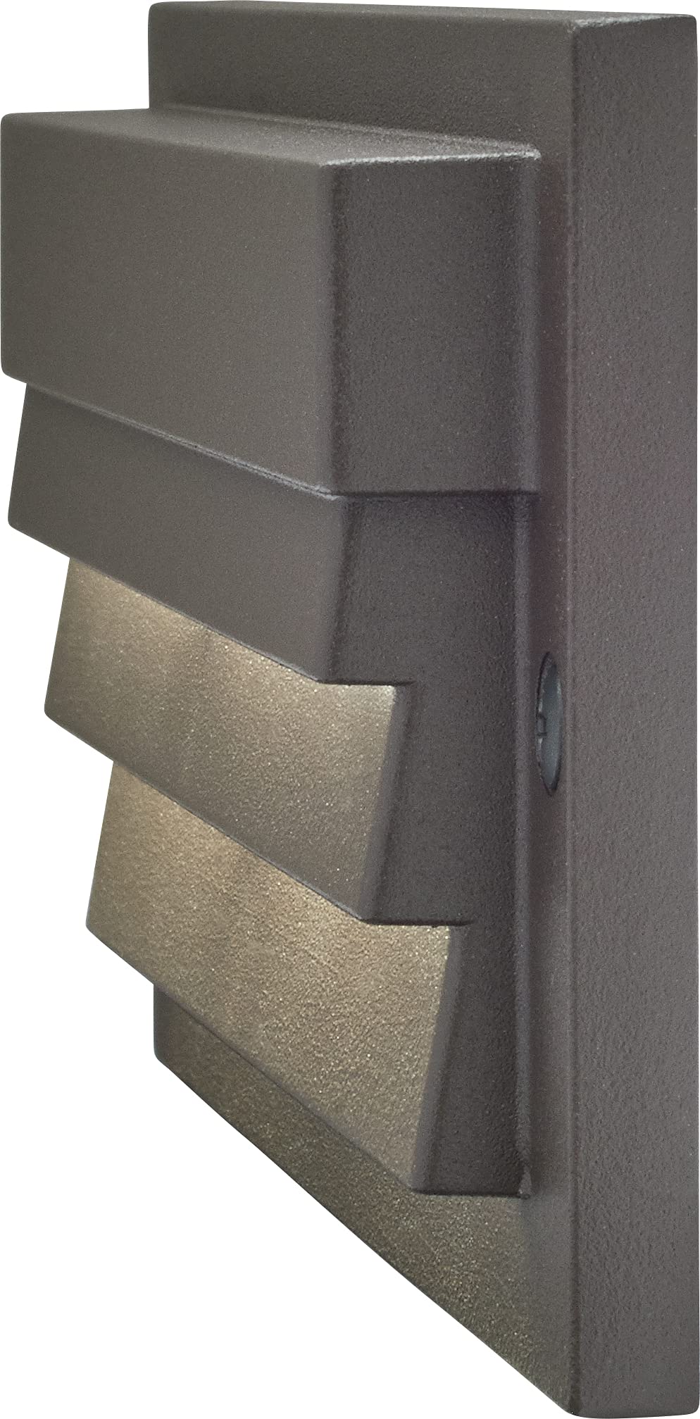 12V Textured Architectural Bronze LED Step Light - Outdoor Landscape Lighting for Pathways, Stairs, and Garden Decor