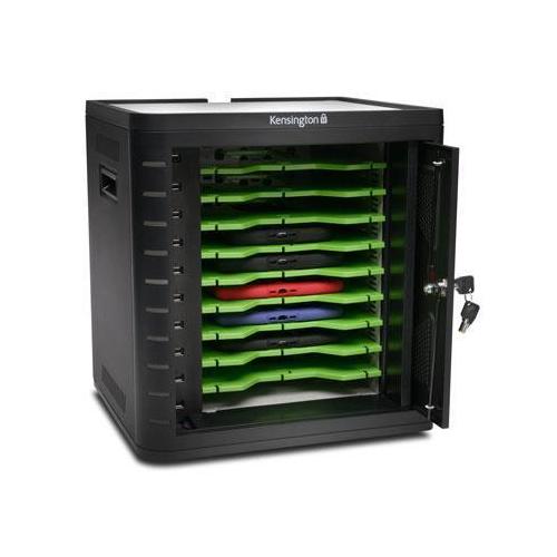 Black USB Charging & Sync Cart for Retail Stores - Organize and Charge Multiple Devices Efficiently
