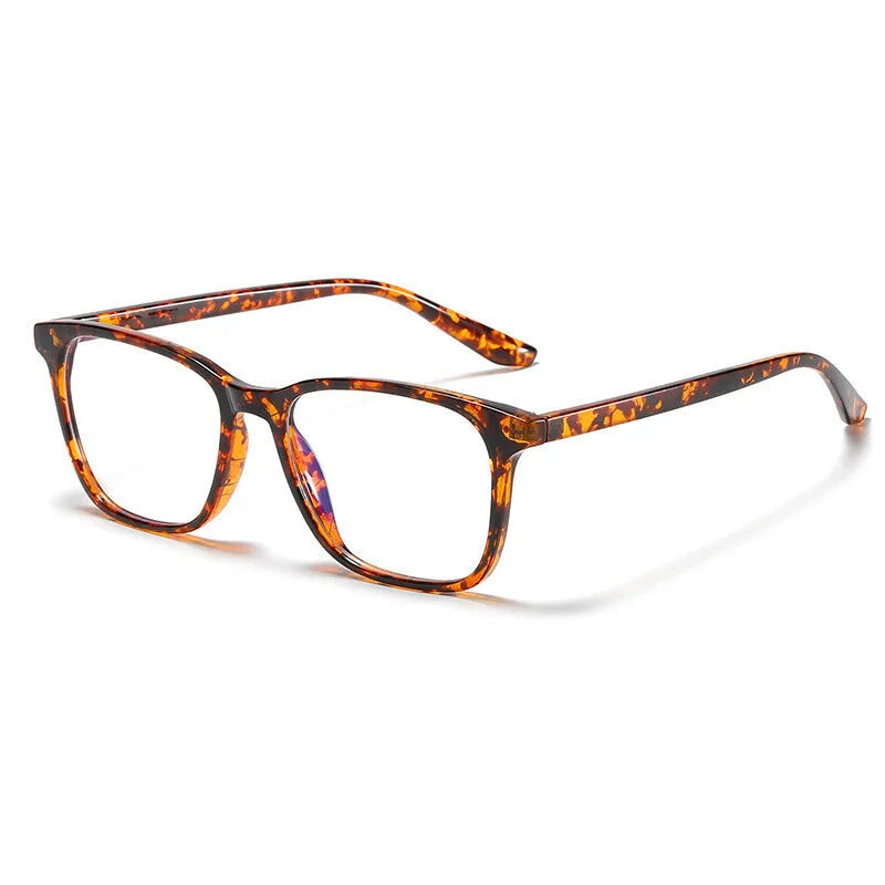 Brightzone Unisex Full Rim Square TR90 Titanium Eyeglasses Frame 71421 - Lightweight Durable Glasses for Work, Reading & Everyday Use