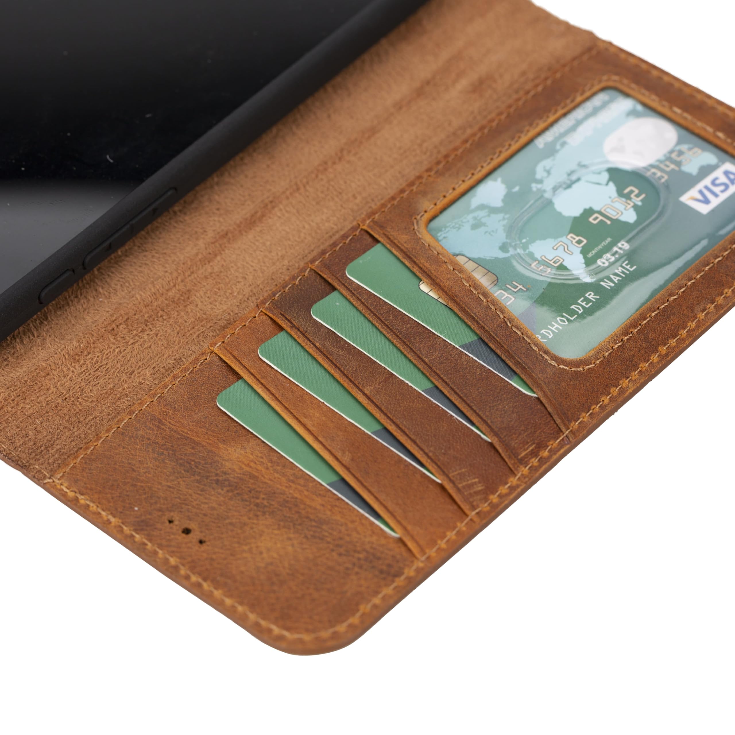 Premium Genuine Leather Magnetic Detachable Flip Case for iPhone 16 Pro Max (6.9