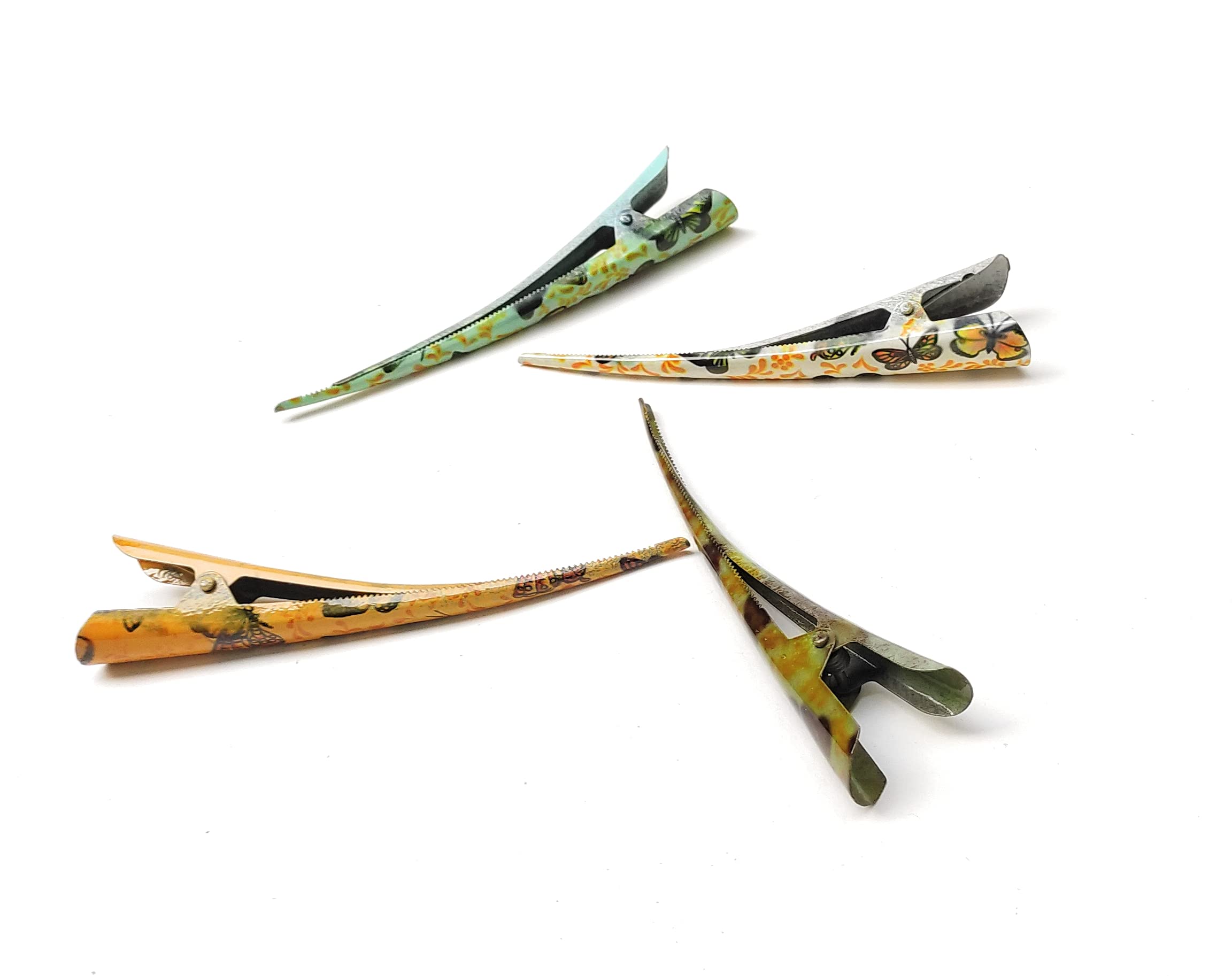 MOOLYAVAAN Acrylic Duckbill Hair Clips - 3 Pack Printed Duck Teeth Bows Hair Barrettes with Crow Design, Fashion Hairpins for Women & Girls (Color May Vary) - Perfect for Parties, Cosplay, and Daily Hair Styling