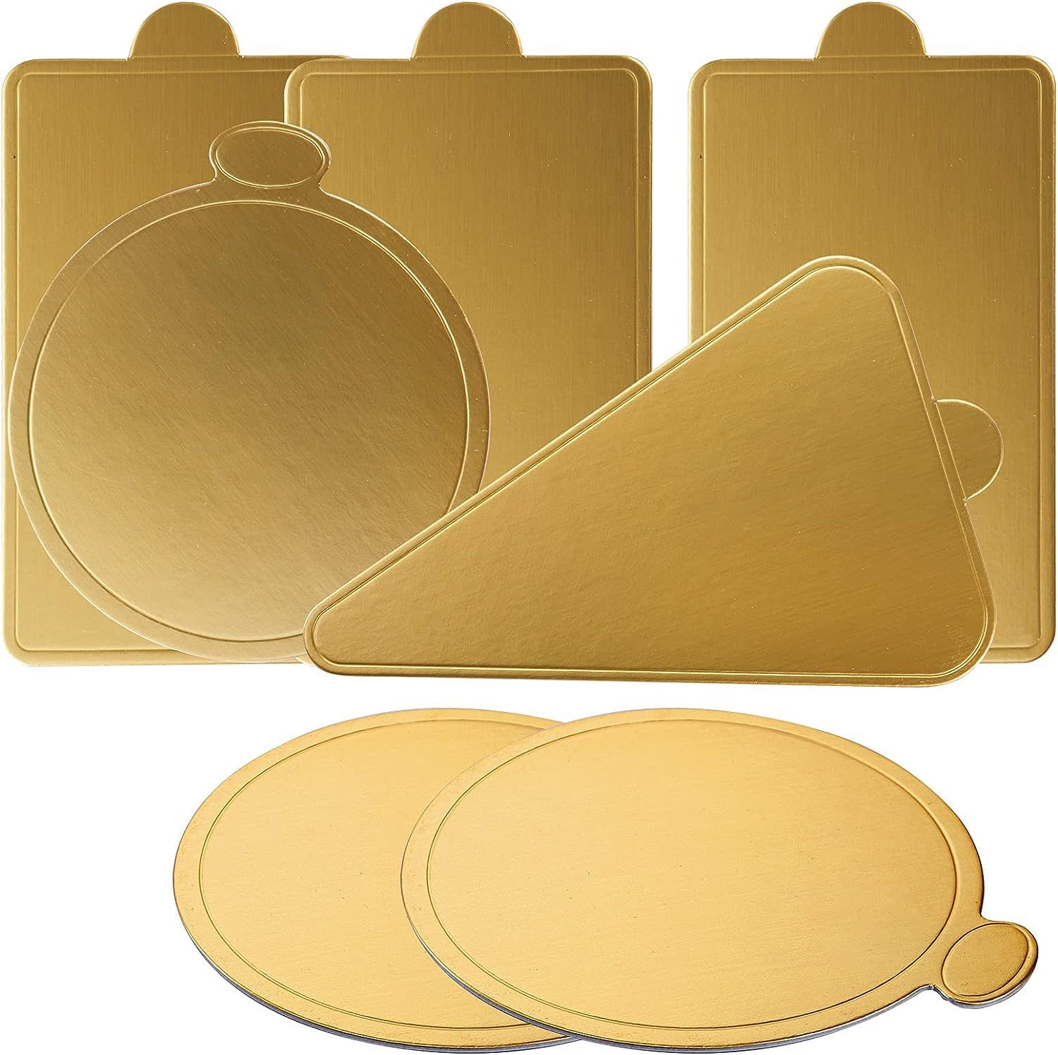 100 Pcs 3.5 Inch Mini Round Gold Cake Boards - Food Grade Greaseproof Disposable Cardboard Cake Bases for Mousse, Cupcakes & Desserts - Perfect for Baking, Party Decorations & Professional Pastry Use