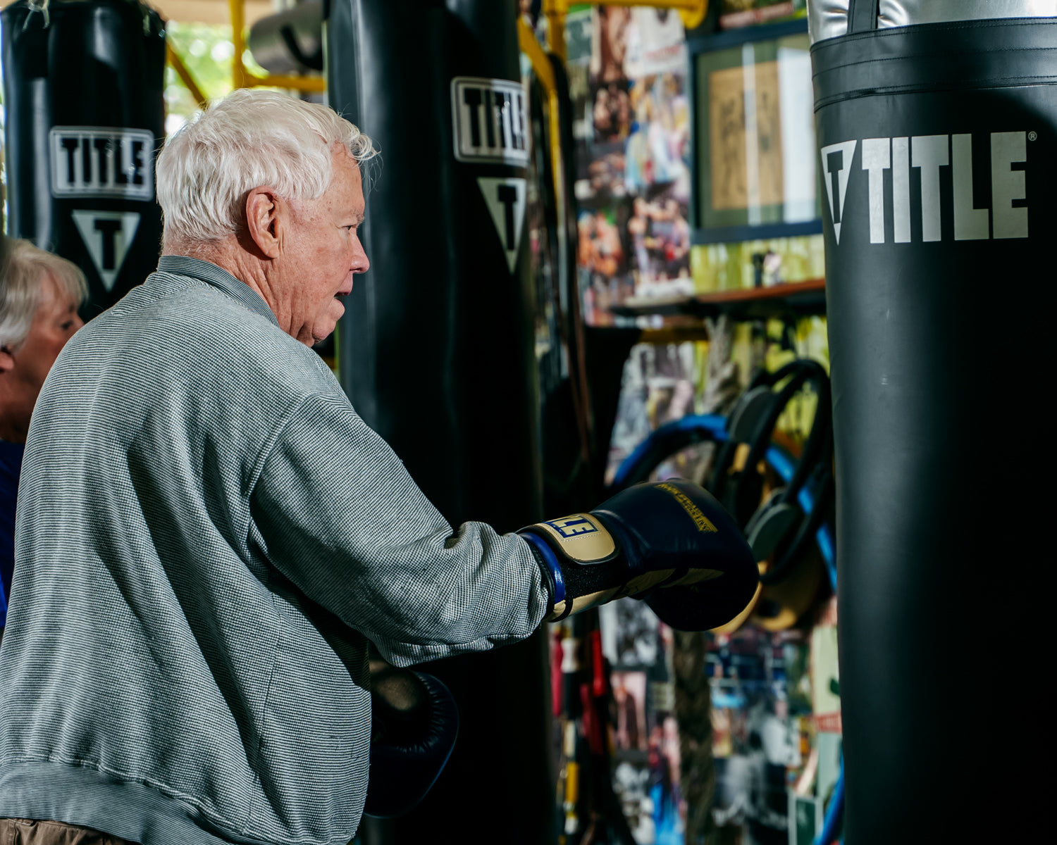 TITLE Boxing Rock Steady Leather Training Boxing Gloves - Premium Leather Punching Bag Gloves for Men & Women - Perfect for Boxing Training, MMA, Fitness Workouts and Heavy Bag Practice