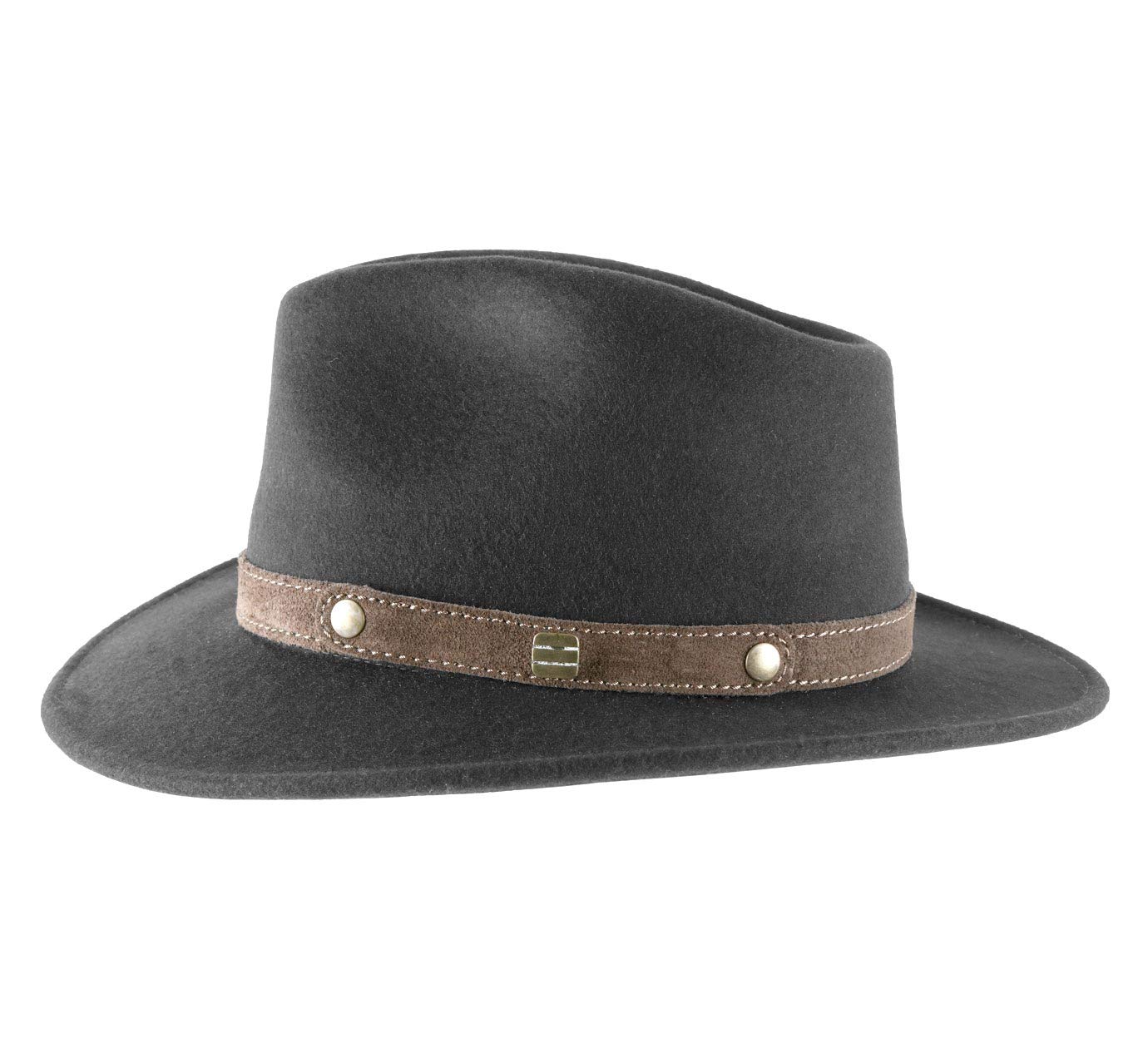 Classic Traveller II Wool Felt Fedora Hat - Water Repellent, Packable, Wide Brim for Men & Women - Perfect for Outdoor Adventures, Travel, and Fashion