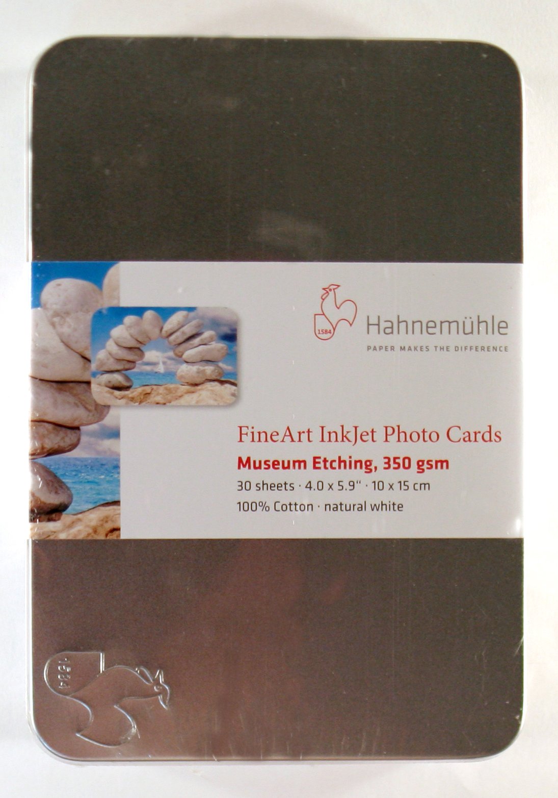Premium Hahnemühle Museum Etching Paper - 4x6 Inches, 30 Sheets Acid-Free Fine Art Paper for Etching & Printmaking - Includes Protective Tin Box - Perfect for Artists, Students & Professional Print Studios
