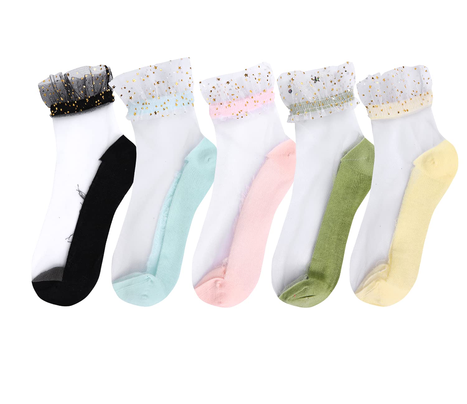 Benefeet Sheer Ankle Socks for Women - Thin Lace Nylon Summer Socks for Casual & Dress Wear