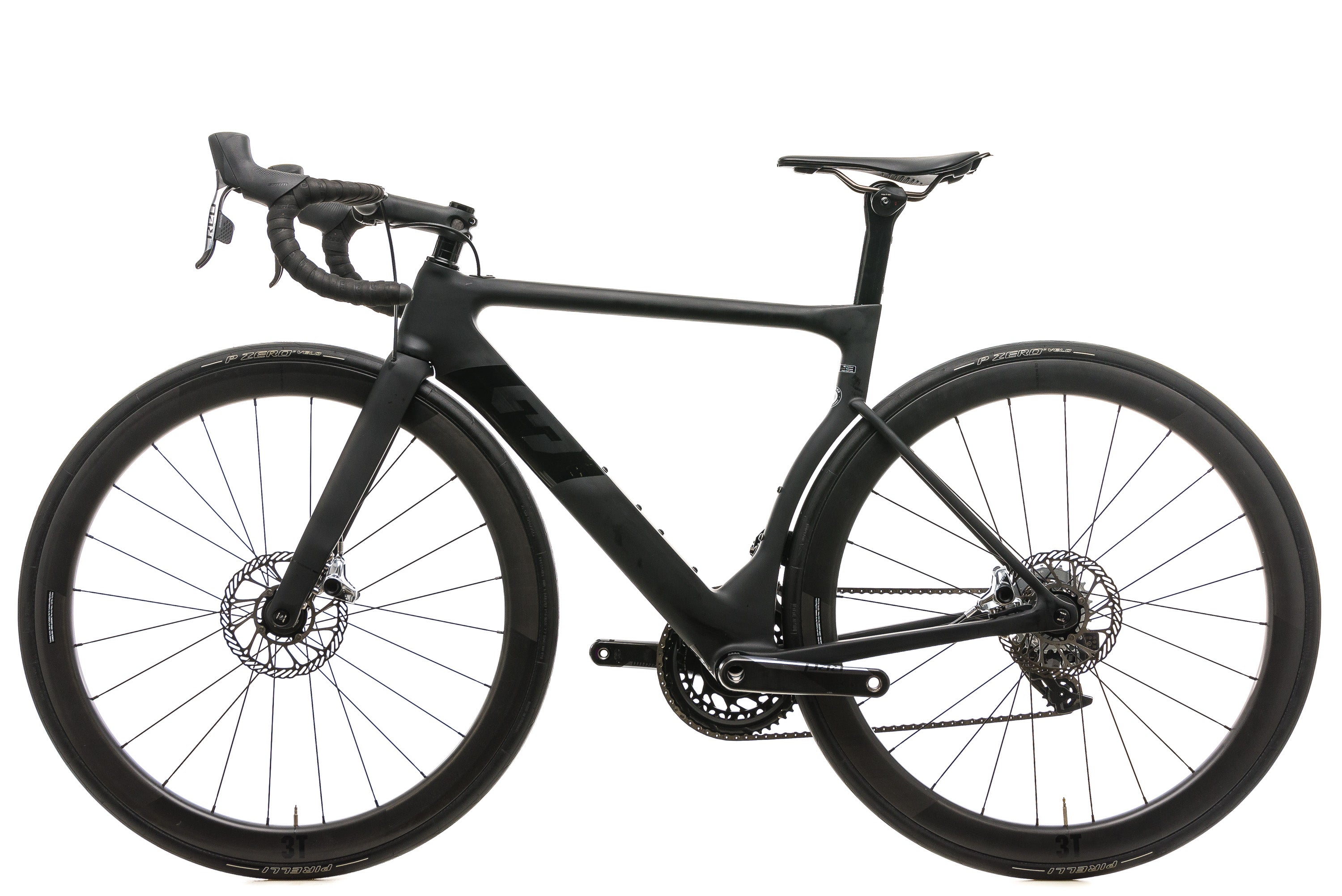 3T Strada Due Team Stealth Road Bike 2019 - Lightweight Carbon Frame, Small Size | Perfect for Competitive Cycling & Endurance Races