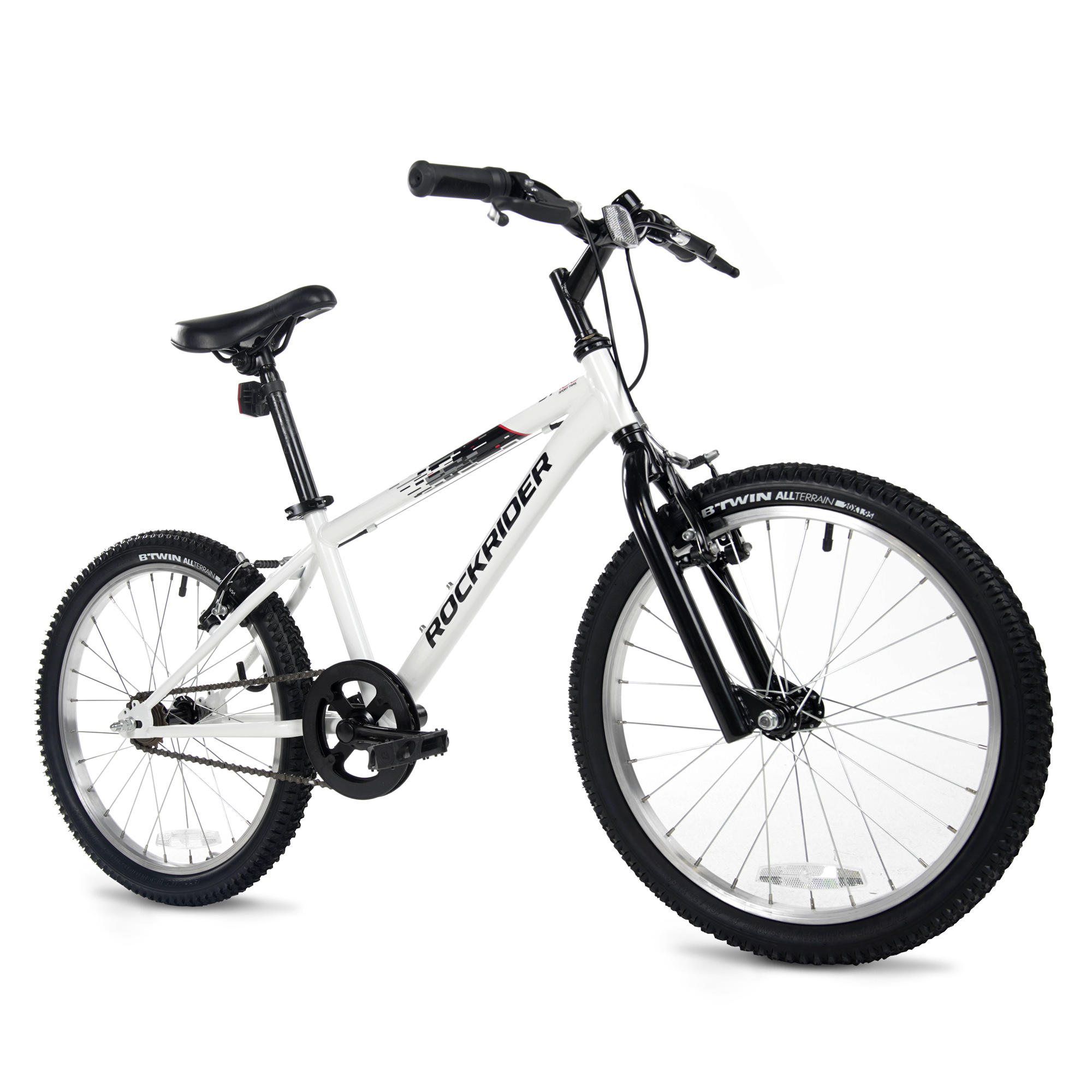 Btwin Rockrider ST100 Kids Mountain Bike 20 Inch Wheels for Ages 3-7 (3'11 to 4'5) - Perfect for Trail Riding and Outdoor Adventures