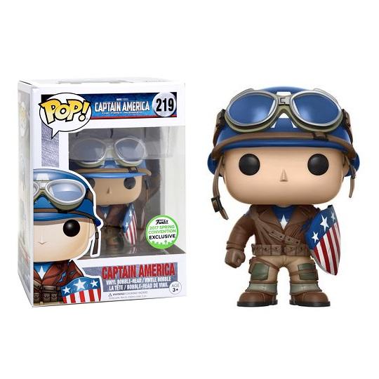 Funko Pop! Marvel Captain America WWII #219 Exclusive - 2017 Spring Convention Collectible Figure | Perfect for Marvel Fans, Comic Book Collectors, and Home Office Decor