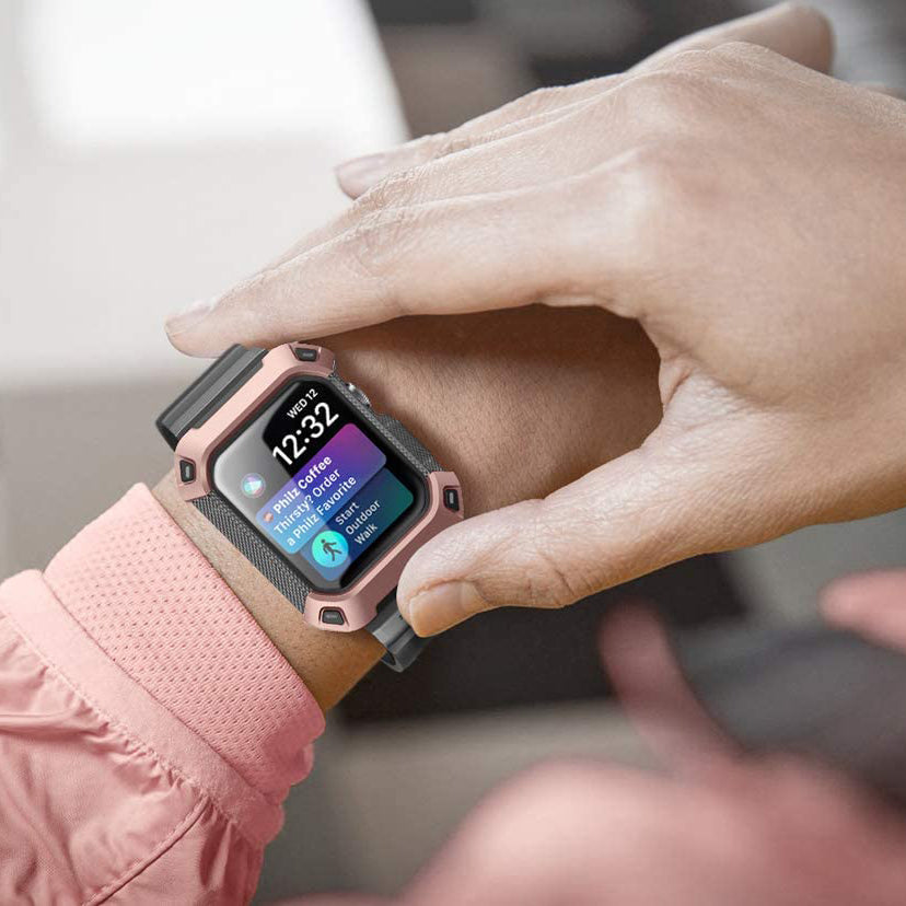 Apple Watch UB Pro Wristband Case (40mm/41mm) - Rose Gold Protective Cover for Series 7/8/SE - Stylish & Durable Band for Workout, Running & Daily Wear