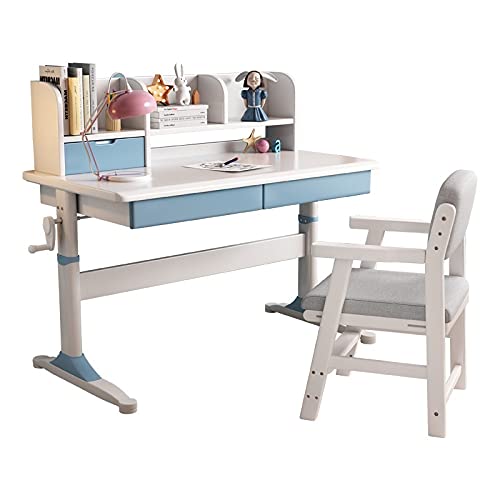 Adjustable Kids Study Desk & Chair Set for Home Schooling - Posture Correction & Computer Use