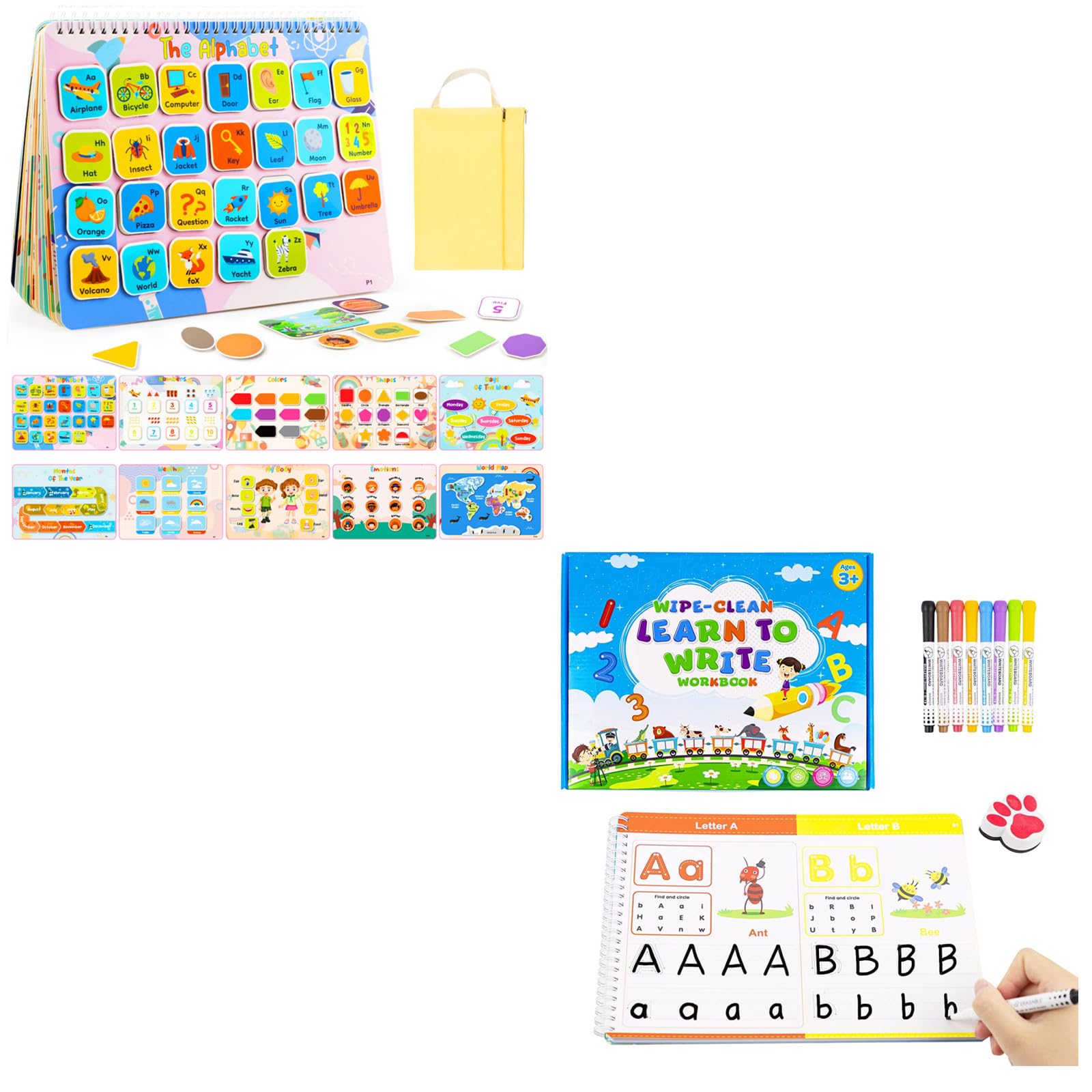 Foayex Easter Basket Stuffer Gifts for Kids Ages 3-5 - Montessori Learning Books, Handwriting Practice Workbooks for Kindergarten, Easter Activity Books | Perfect for Classroom, Homeschooling & Holiday Gifting