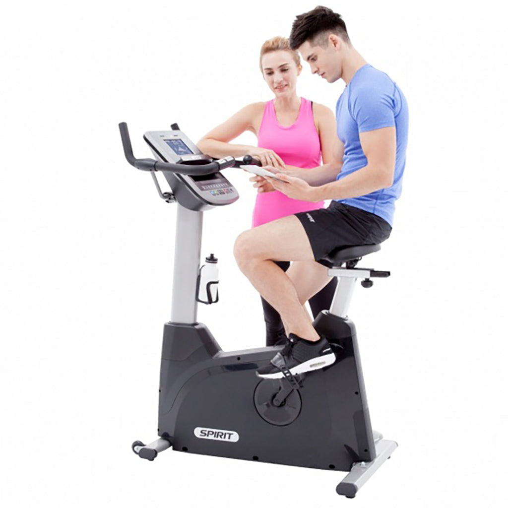 Spirit XBU55 Upright Exercise Bike for Home Gym - Indoor Cycling Equipment for Cardio Workout | Perfect for Small Spaces & Apartment Fitness