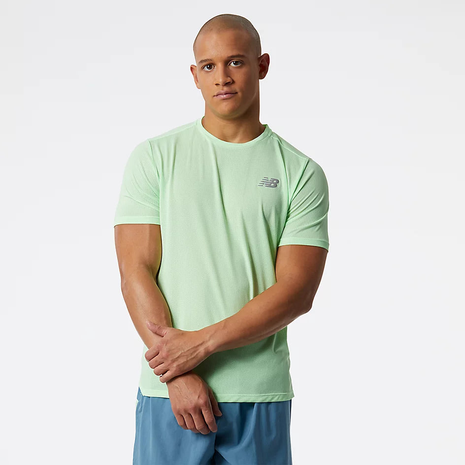 Men's New Balance Impact Run Performance Short Sleeve T-Shirt - Moisture Wicking Athletic Shirt for Running & Gym Workouts