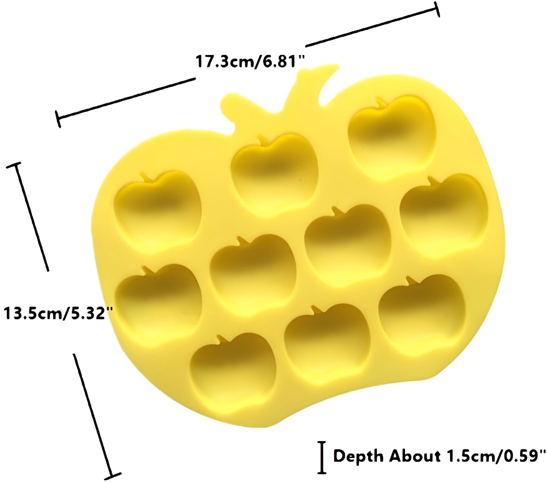 Premium Silicone Chocolate Candy Mold - Apple Shape for Baking, Ice Cubes, Jelly & Gummy Candies | Flexible Food-Grade Mold for DIY Desserts, Party Treats & Holiday Baking