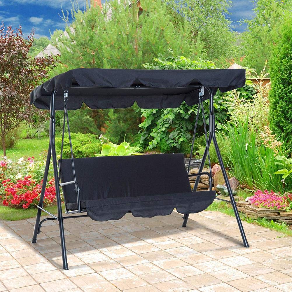 Waterproof Swing Canopy Cover Set - Durable Oxford Cloth Outdoor Swing Seat Protector (74.8
