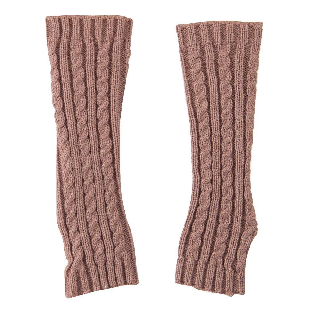 Jeanne Simmons Women's Cable Knit Arm Warmers - Soft Rose Wool Wrist Warmers for Winter Fashion & Outdoor Activities