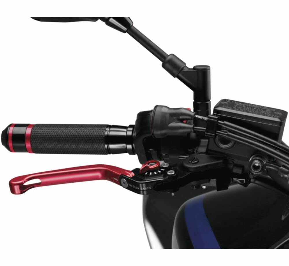Foldable Brake Lever 3.0 - Adjustable Motorcycle Brake Lever (Red) for Enhanced Control & Safety | Perfect for Off-Road Biking, Mountain Trails & Urban Commuting