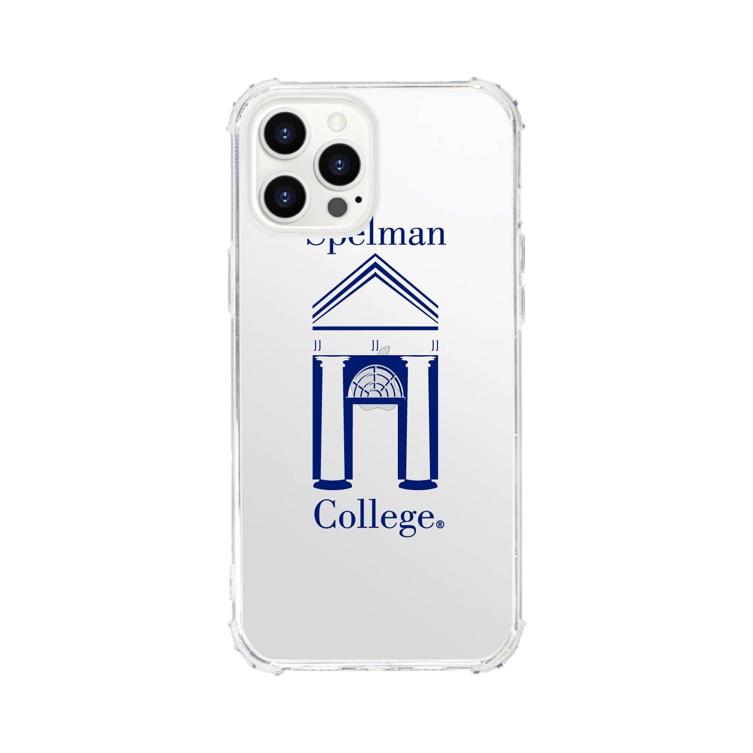 OTM Essentials Durable Phone Case for iPhone 13 Pro Max - Shockproof Tough Edge Protection, Classic White Design | Perfect for College Students at Spelman & Everyday Use