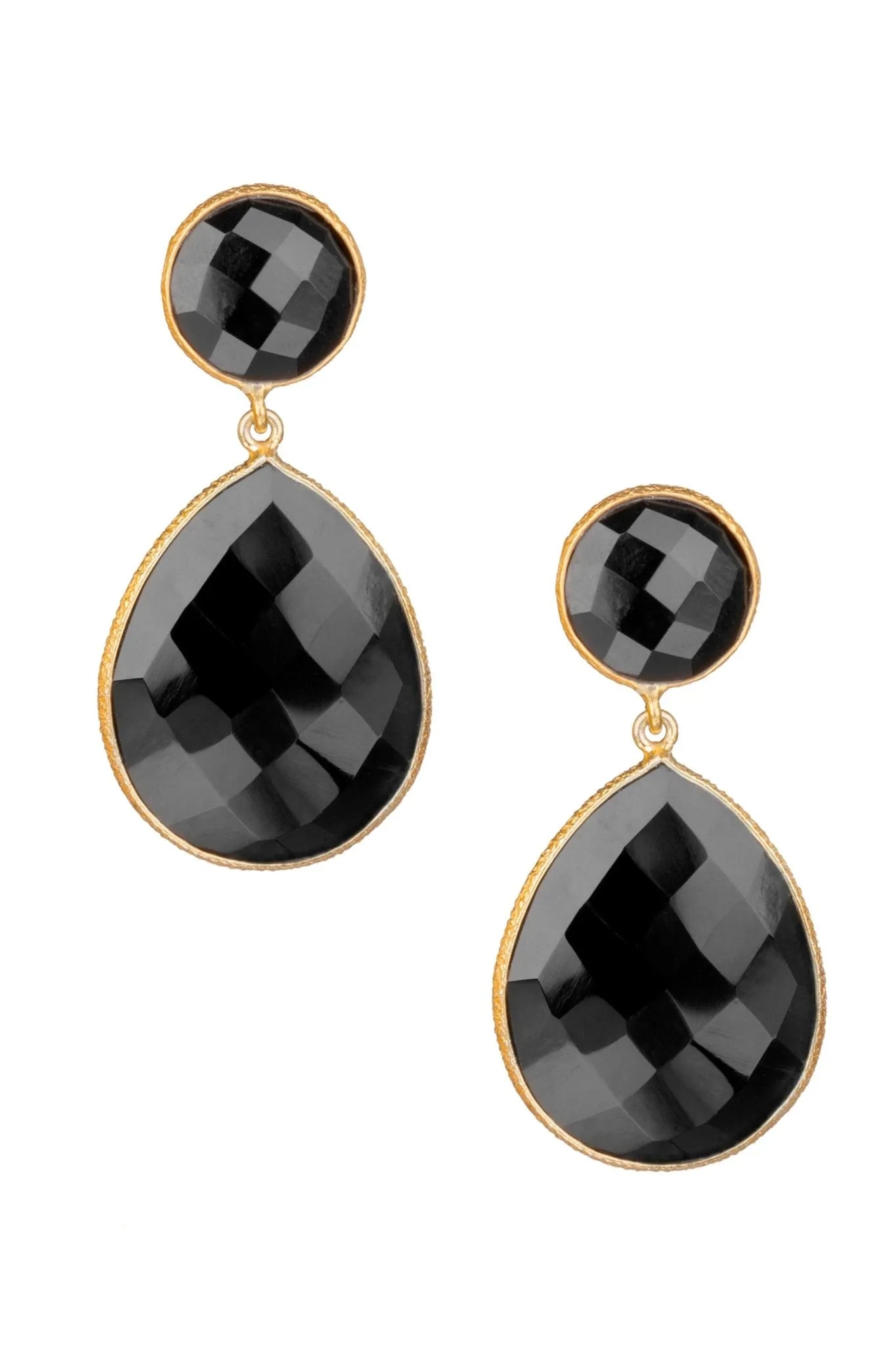 Genuine Gemstone Double Drop Earrings for Women - Elegant Dangle Jewelry for Parties, Weddings & Special Occasions