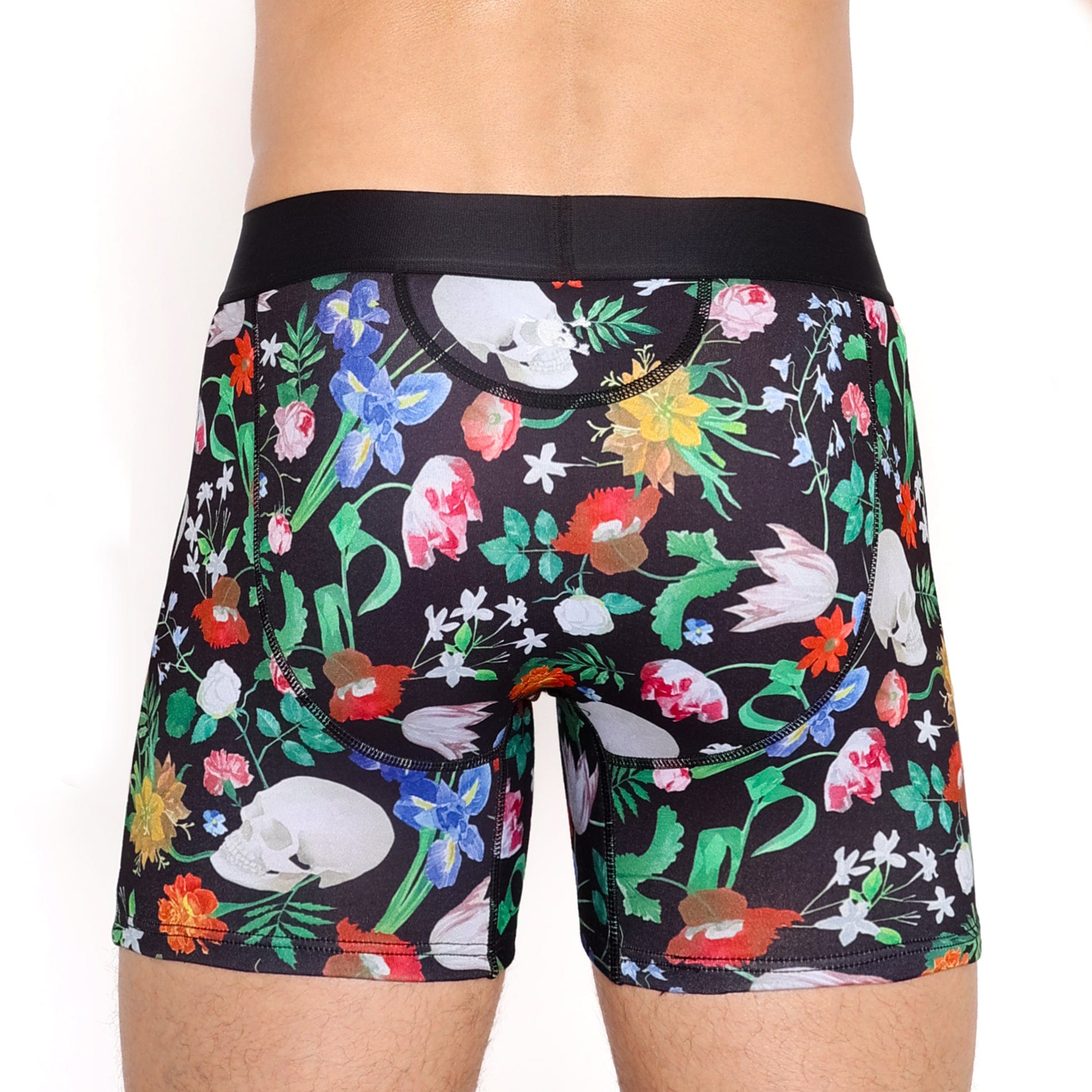 Hand Painted Dutch Floral Boxer Briefs for Men - Premium Cotton Underwear with Artistic Design - Perfect for Gift Giving, Special Occasions & Everyday Comfort