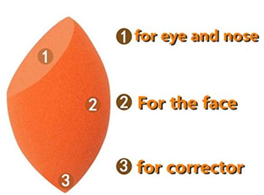 Premium Beauty Blender Makeup Sponge for Women & Girls - Soft Orange Blending Sponge for Flawless Foundation & Concealer Application - Perfect for Daily Makeup & Professional Use