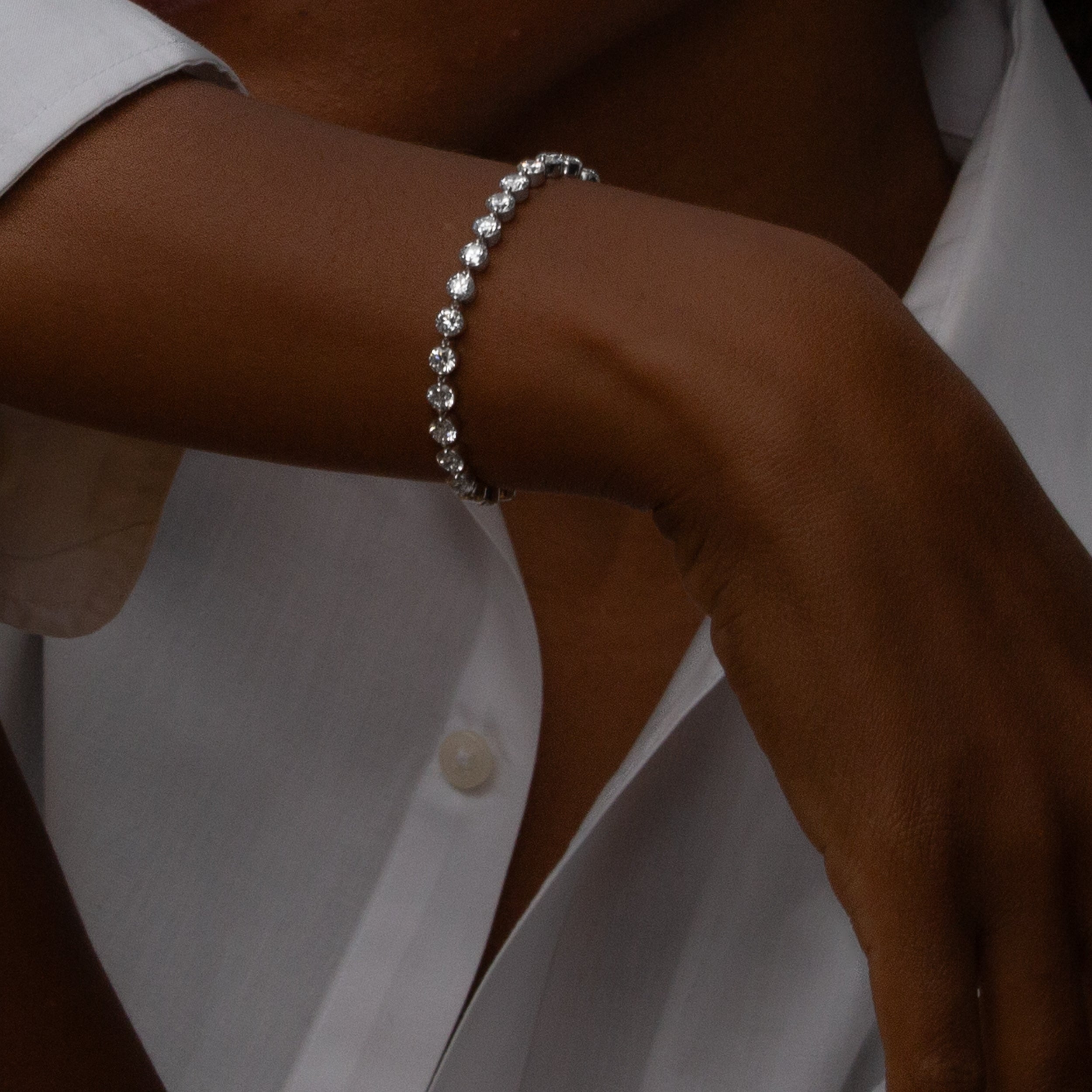 4.2mm Invisible Set Tennis Bracelet for Women - Elegant Diamond Tennis Chain for Everyday Wear & Special Occasions