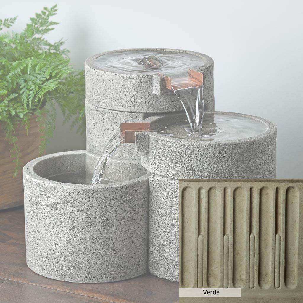 Campania International Venn Fountain - Outdoor Garden Water Fountain with LED Lights - Perfect for Patio, Yard, and Landscape Decor