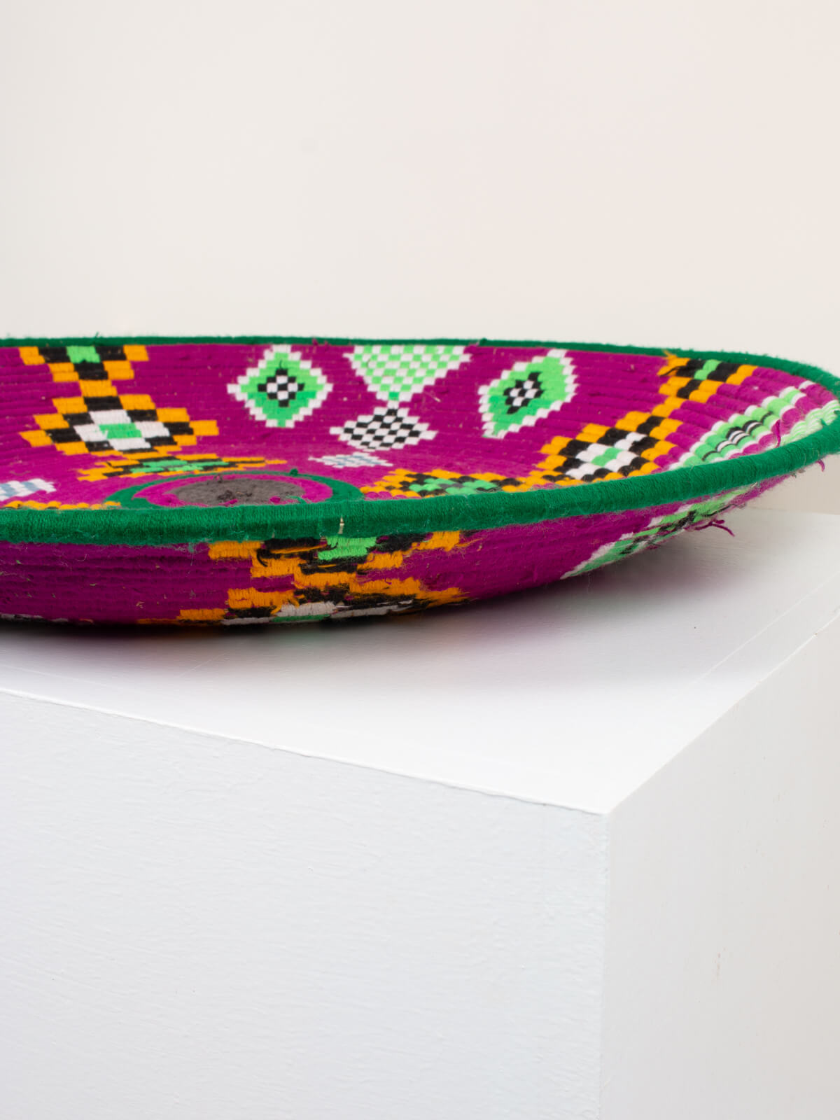 Handmade Moroccan Wool Plate - Authentic Berber Design No.123 | Perfect for Home Decor, Dining, and Gift Giving
